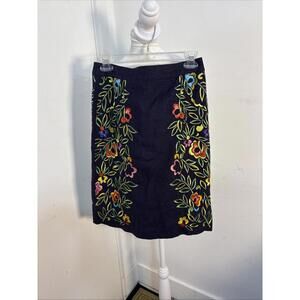 Anthropologie Moulinette Souers Navy Skirt Size 4 New